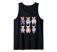Lindos cachorros con capucha estilo bulldog francés Camiseta sin Mangas