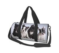 Lindos Cachorros de Bulldog francés, Bolsa de Viaje de Gran Capacidad, Bolso Redondo, Bolsa de Viaje Deportiva, Bolsa de Mano, Bolsa de Fitness