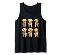 Lindos Cachorros de Labrador de Acuarela con diseño Acogedor de Bufandas Camiseta sin Mangas
