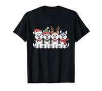 Lindos Cachorros de Navidad Husky Camiseta