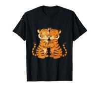 Lindos Cachorros De Tigre De Dibujos Animados Abrazando Camiseta