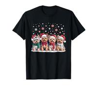 Lindos Cachorros navideños de Invierno para Perros Camiseta