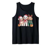 Lindos Cachorros navideños de Invierno para Perros Camiseta sin Mangas