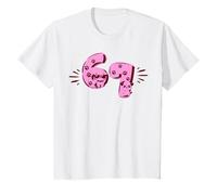 Lindos Cachorros Rosados con Memes de Six Seven para niños superlindos Camiseta