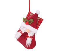 Lindos calcetines navideños, calcetín navideño de | Lindo calcetín de no tejido - decoración de calcetines navideños, muñeca sin rostro Rudolph decoraciones navideñas para bata