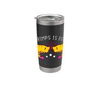 Lindos Camarones Raros ES BUGS Funny Tattoo Meme Kawaii Camarones Vaso térmico de acero inoxidable de doble pared