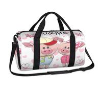 Lindos cerdos de dibujos animados, bolsa de lona deportiva para fin de semana, bolsa de viaje casual, bolsa de viaje para gimnasio, bolsa de lona para niños, niñas, niños, mujeres y hombres