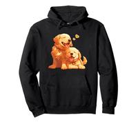 Lindos corazones de cachorros Golden Retriever Kawaii Sudadera con Capucha