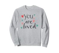 Lindos corazones de pasta dibujados a mano You Are Loved Sudadera