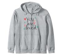 Lindos corazones de pasta dibujados a mano You Are Loved Sudadera con Capucha