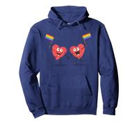 Lindos Corazones ondeando Banderas LGBT San Valentín LGBT Mes Sudadera con Capucha