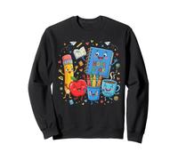 Lindos diseños de Aprendizaje de Suministros Escolares Felices Sudadera