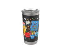 Lindos diseños de aprendizaje de suministros escolares felices Vaso térmico de acero inoxidable de doble pared