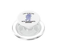 Lindos Elefantes Amante La Vida es Mejor con Elefantes Alrededor PopSockets PopGrip para MagSafe