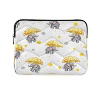 Lindos elefantes amarillos bolsa para computadora, bolsas delgadas para laptop de 15.6 pulgadas, para mujeres y hombres