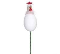 Lindos esquejes de pollo de Pascua para exhibiciones de huevos y proyectos de manualidades de primavera, construcción de ABS resistente, para decoración de temporada del hogar y fiesta (blanco)