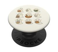 Lindos Fantasmas cocinando Pan de Masa Madre ama de casa Hornear Panadero PopSockets PopGrip Adhesivo