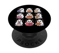 Lindos Fantasmas cocinando Pan de Masa Madre ama de casa Hornear Panadero PopSockets PopGrip Adhesivo