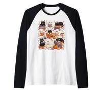 Lindos Fantasmas, Gatos Negros, Libros de Lectura, otoño y acogedores Camiseta Manga Raglan