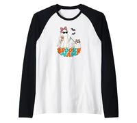 Lindos Fantasmas paseando a su Perro Fantasma Camiseta Manga Raglan
