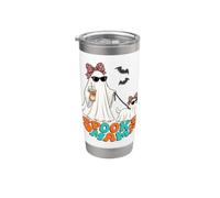 Lindos fantasmas paseando a su perro fantasma Vaso térmico de acero inoxidable de doble pared
