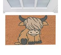 Lindos felpudos - 15.75 x 23.62 pulgadas lindos animales Highland - Puerta de bienvenida - Decoración al aire libre Alfombra de entrada para el jardín del hogar