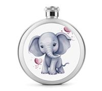 Lindos frascos de whisky de elefante, pequeño frasco portátil de licor de viaje, termo de acero inoxidable a prueba de fugas para bodas, padrinos de boda, regalo de dama de honor, 5 onzas