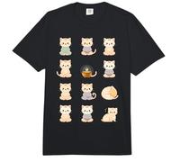 Lindos Gatos meditadores Kawaii Zen Feline Design Comfort Colors Adult Heavyweight T-Shirt