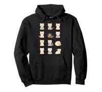 Lindos Gatos meditadores Kawaii Zen Feline Design Sudadera con Capucha