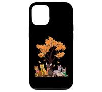 Lindos Gatos Otoño Temporada Otoño Hoja De Arce Am Carcasa para iPhone 12/12 Pro