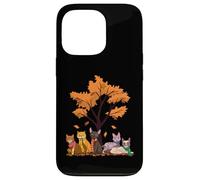 Lindos Gatos Otoño Temporada Otoño Hoja De Arce Am Carcasa para iPhone 13 Pro