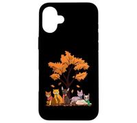 Lindos Gatos Otoño Temporada Otoño Hoja De Arce Am Carcasa para iPhone 16 Plus