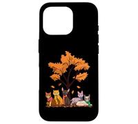 Lindos Gatos Otoño Temporada Otoño Hoja De Arce Am Carcasa para iPhone 16 Pro