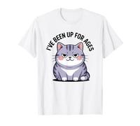Lindos Gatos Sulking Gato he Estado Despierto por Edades Broma Gatitos Camiseta