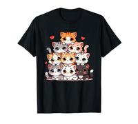 Lindos Gatos y Gatitos, Amantes de los Gatos, para niñas, Anime Kawaii, Gato Camiseta