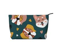 Lindos huesitos de Perro, Huellas de Cachorro, Corazones de Amor Coloridos,Neceser de Pana, Neceser de Maquillaje portátil, Neceser de Viaje