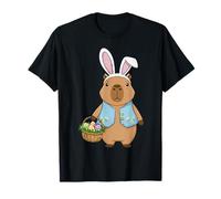 Lindos Huevos de Conejo de Pascua Capybara Primavera Camiseta