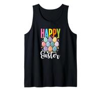 Lindos Huevos de Pascua Domingo de Pascua Feliz Pascua Camiseta sin Mangas