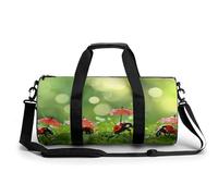 Lindos insectos con paraguas, divertida bolsa de gimnasio grande novedosa, ligera, deportiva, bolsa de viaje, bolsa de equipaje de mano, 17.5 x 9 x 9 pulgadas