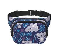 Lindos Koalas, Animales australianos,Riñonera Cuadrada de Doble Capa, Bolso de Viaje, Bolso Informal para el Pecho.