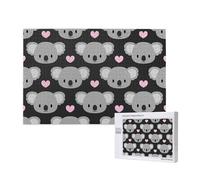 Lindos Koalas y Corazones Rosados,Rompecabezas de Madera de 1000 Piezas para Adultos y Adolescentes.
