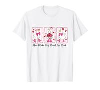 Lindos Lazos de San Valentín con Forma de Ganso con Forma de «You Make My Heart Go Bocin» Camiseta