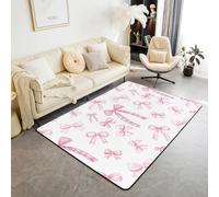 Lindos lazos para niños, diseño de caricaturas, estético, moño de lazo, alfombra de entrada para niñas y niños, alfombra antideslizante de moda, diseño de nudo de mariposa, decoración de sala de estar