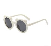 Lindos lentes de sol polarizados con orejas de oso para mujer, marco de PC, protección UV con ajuste cómodo, diseño de animales de moda para viajes diarios al aire libre (B)