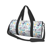 Lindos Osos Koala y Flores, Bolsa de Viaje de Gran Capacidad, Bolso Redondo, Bolsa de Viaje Deportiva, Bolsa de Mano, Bolsa de Fitness