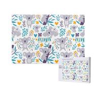 Lindos Osos Koala y Flores,Rompecabezas de Madera de 1000 Piezas para Adultos y Adolescentes.