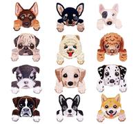 Lindos parches para perros para ropa Surtido Iron on Sew On Borded Decored Decored Puppy Appliques Patrones para mαscaras bolsas Jeans Jackets Za