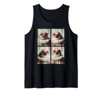 Lindos Perezosos con Gafas de Sol Payaso Animales Kidcore Halloween Camiseta sin Mangas