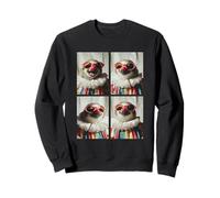 Lindos Perezosos con Gafas de Sol Payaso Animales Kidcore Halloween Sudadera