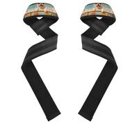 Lindos perros chihuahua retro para bañera fitness correas de levantamiento de peso muerto de 26 pulgadas para levantamiento de pesas, culturismo, levantamiento de potencia, entrenamiento de fuerza